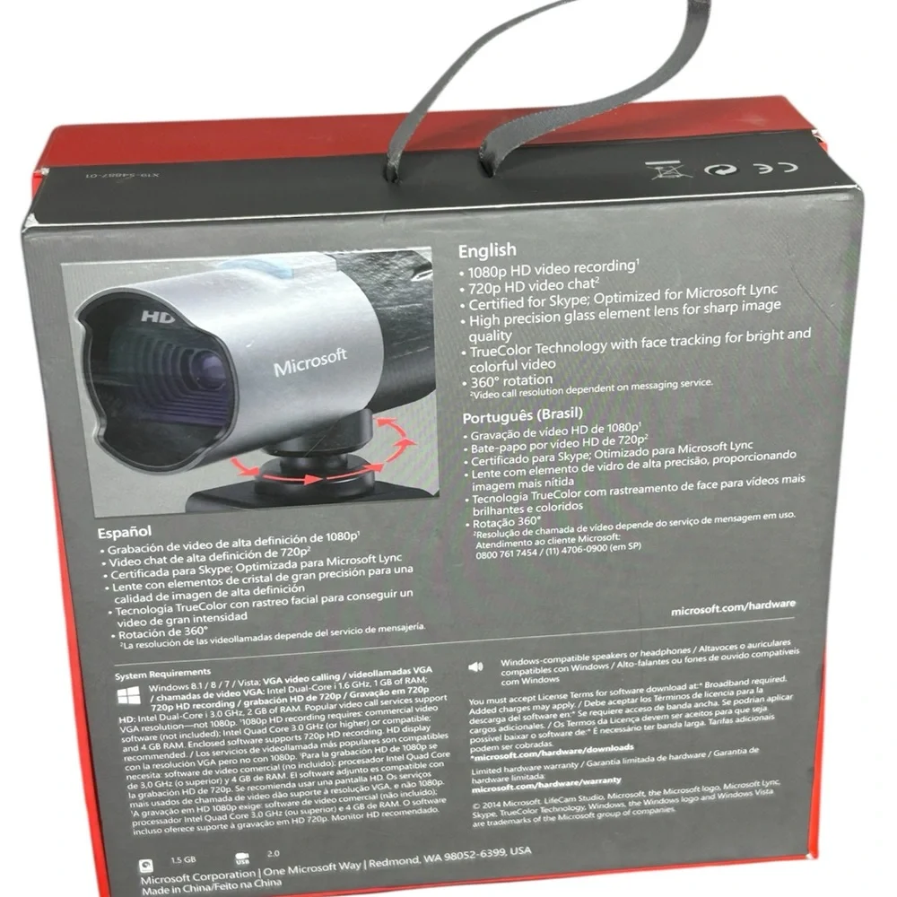Microsoft LifeCam Studio HD Webcam - Silver and Black